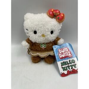 NEW Bum Bumz Hello Kitty & Friends Christmas Gingerbread 5" Plush